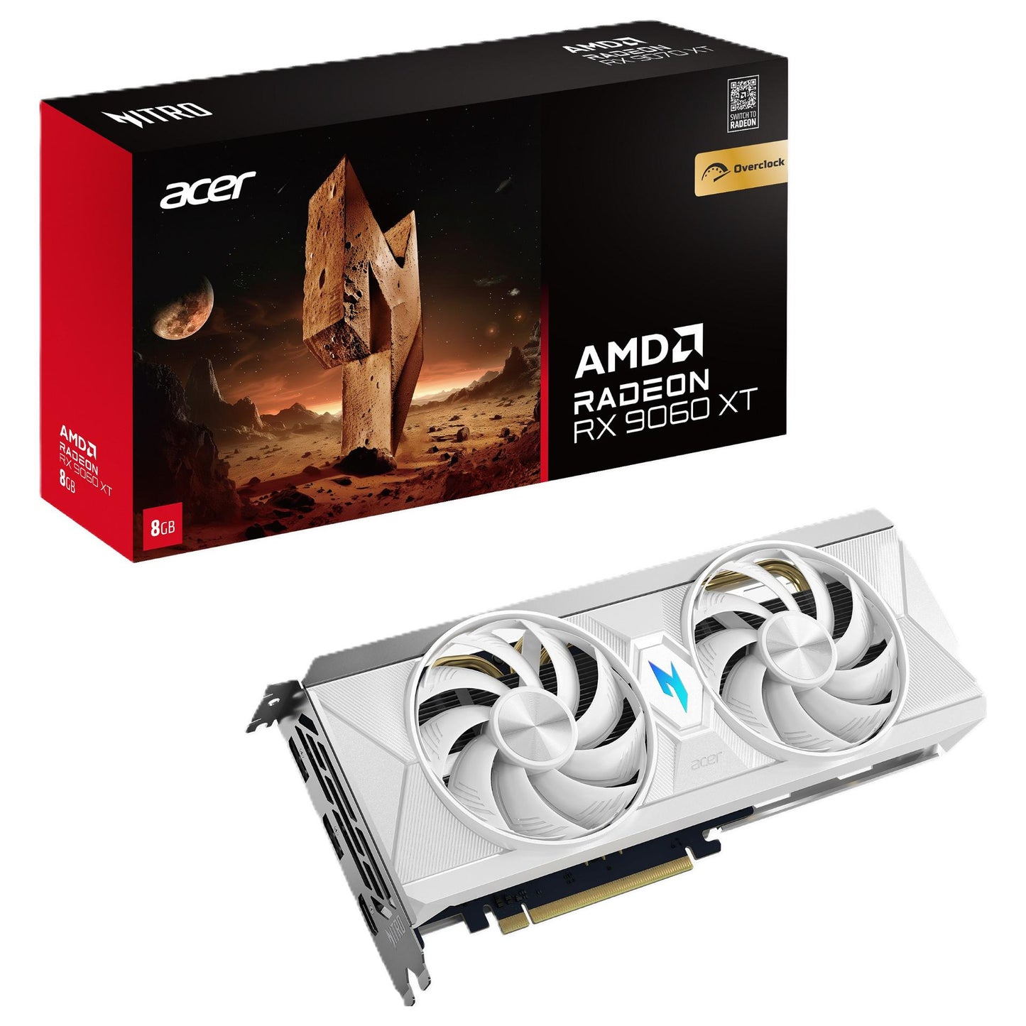 RX 9060 XT 8GB Acer Nitro OC GDDR6 WHITE
