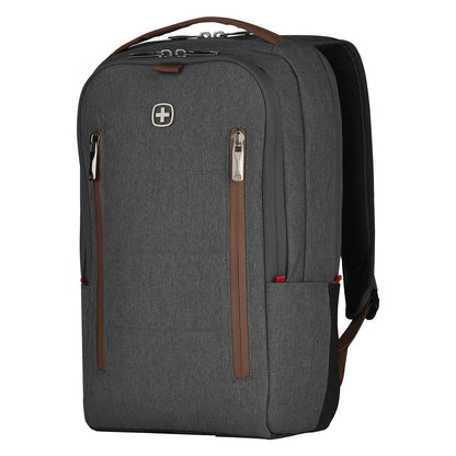 WENGER City Upgrade 40.64cm 16Zoll Laptop Backpack w/ Cross Body Day Bag Grey
