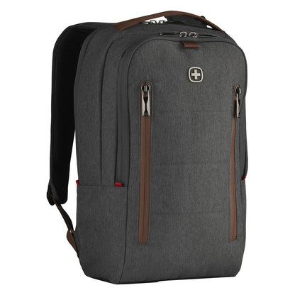 WENGER City Upgrade 40.64cm 16Zoll Laptop Backpack w/ Cross Body Day Bag Grey