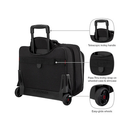 WENGER Potomac 43,2cm 17Zoll Trolley schwarz (mit herausnehmbarer Notebooktasche 40,6cm 16Zoll)