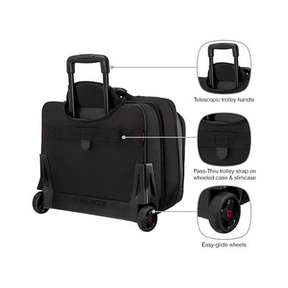 WENGER Potomac 43,2cm 17Zoll Trolley schwarz (mit herausnehmbarer Notebooktasche 40,6cm 16Zoll)