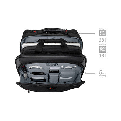 WENGER Potomac 43,2cm 17Zoll Trolley schwarz (mit herausnehmbarer Notebooktasche 40,6cm 16Zoll)
