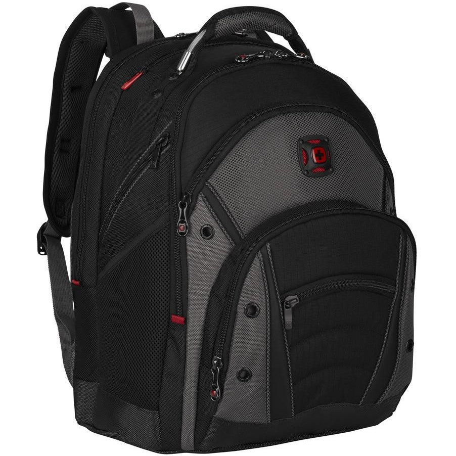 WENGER Synergy Notebook Rucksack fuer 35.8 bis 39.6cm 14.1 bis 15.6Zoll Tablet. Laptop schwarz grau