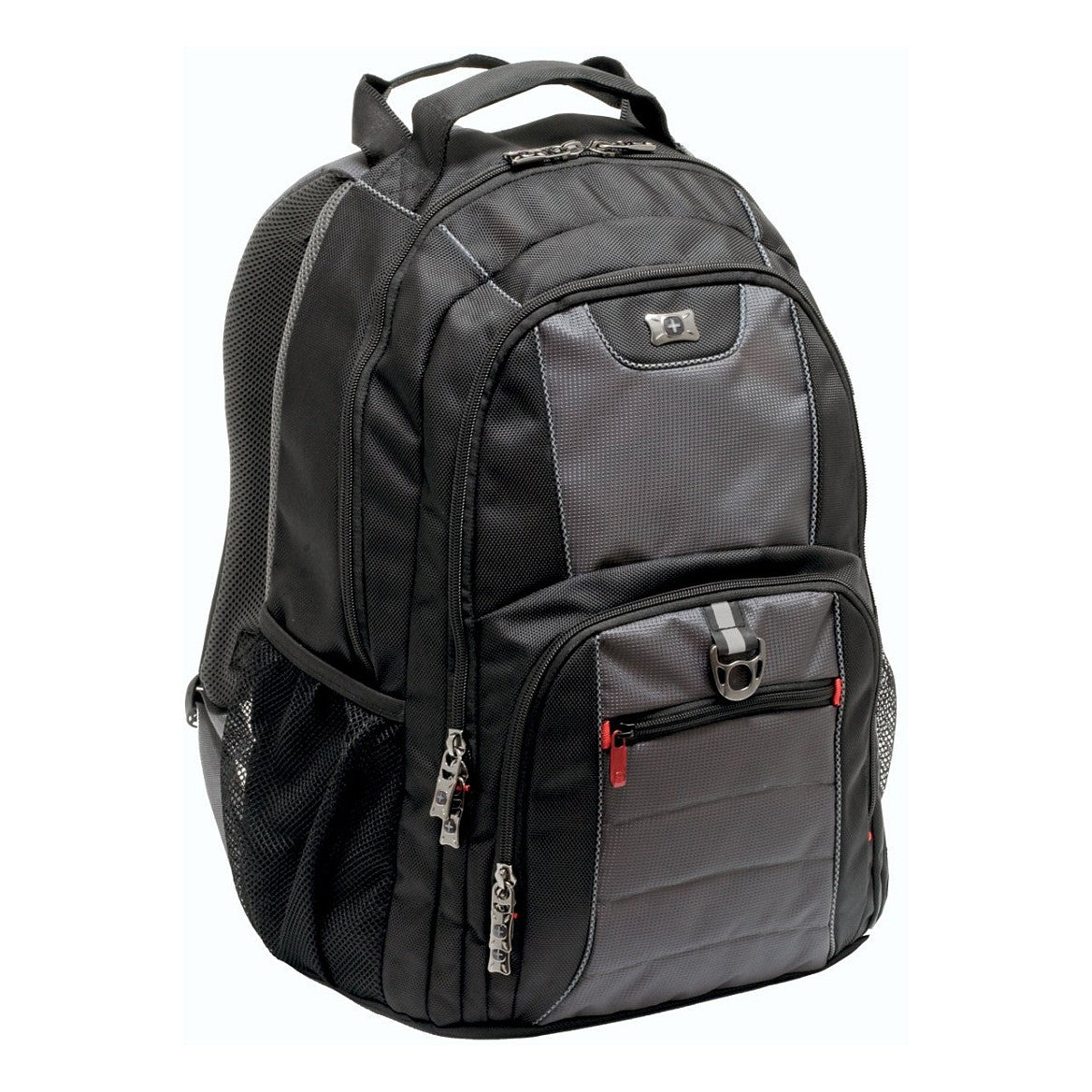 WENGER Pillar Notebook Rucksack fuer 35,8 bis 39,6cm 14,1 bis 15,6Zoll Tablet, Laptop schwarz grau