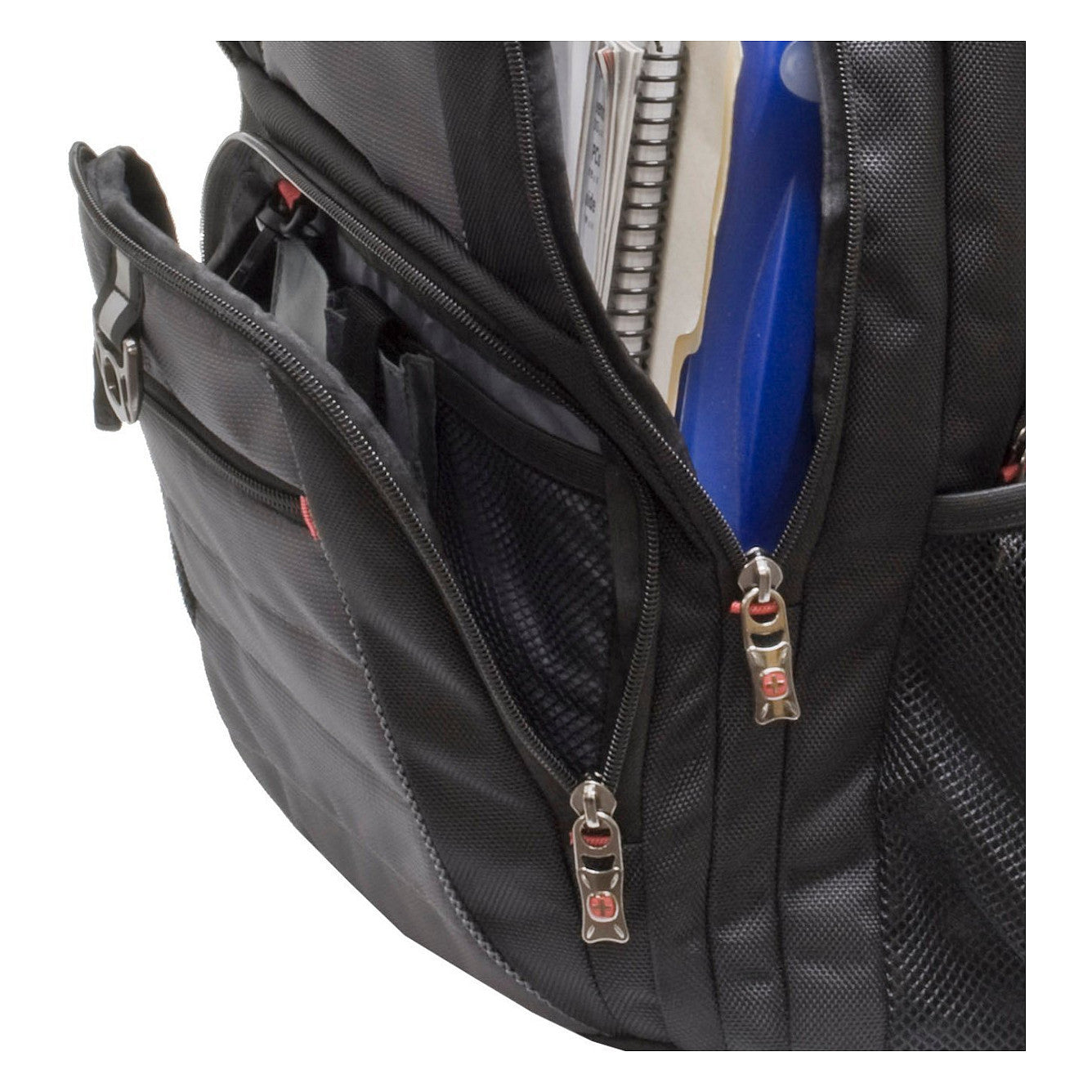 WENGER Pillar Notebook Rucksack fuer 35,8 bis 39,6cm 14,1 bis 15,6Zoll Tablet, Laptop schwarz grau