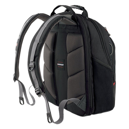 WENGER Legacy Notebook Rucksack fuer 35,8 bis 39,6cm 14,1 bis 15,6Zoll Tablet, Laptop schwarz grau