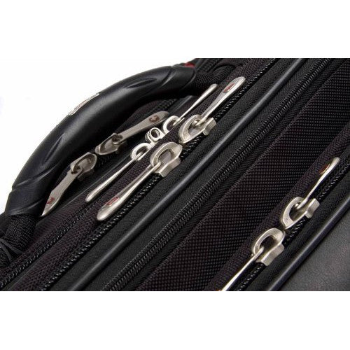 WENGER Patriot 2teiliges Buniness-Set 43.2cm 17Zoll Trolley schwarz - mit passendem Notebookkoffer 39cm 15.4Zoll
