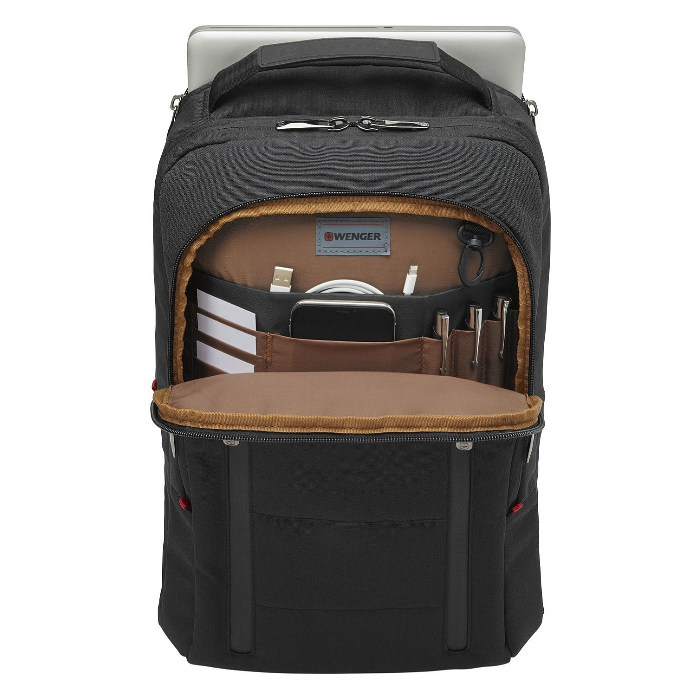 WENGER City Traveler Carry-On 40,64cm 16Zoll Laptop Backpack w/ 12inch Tablet Pocket Black