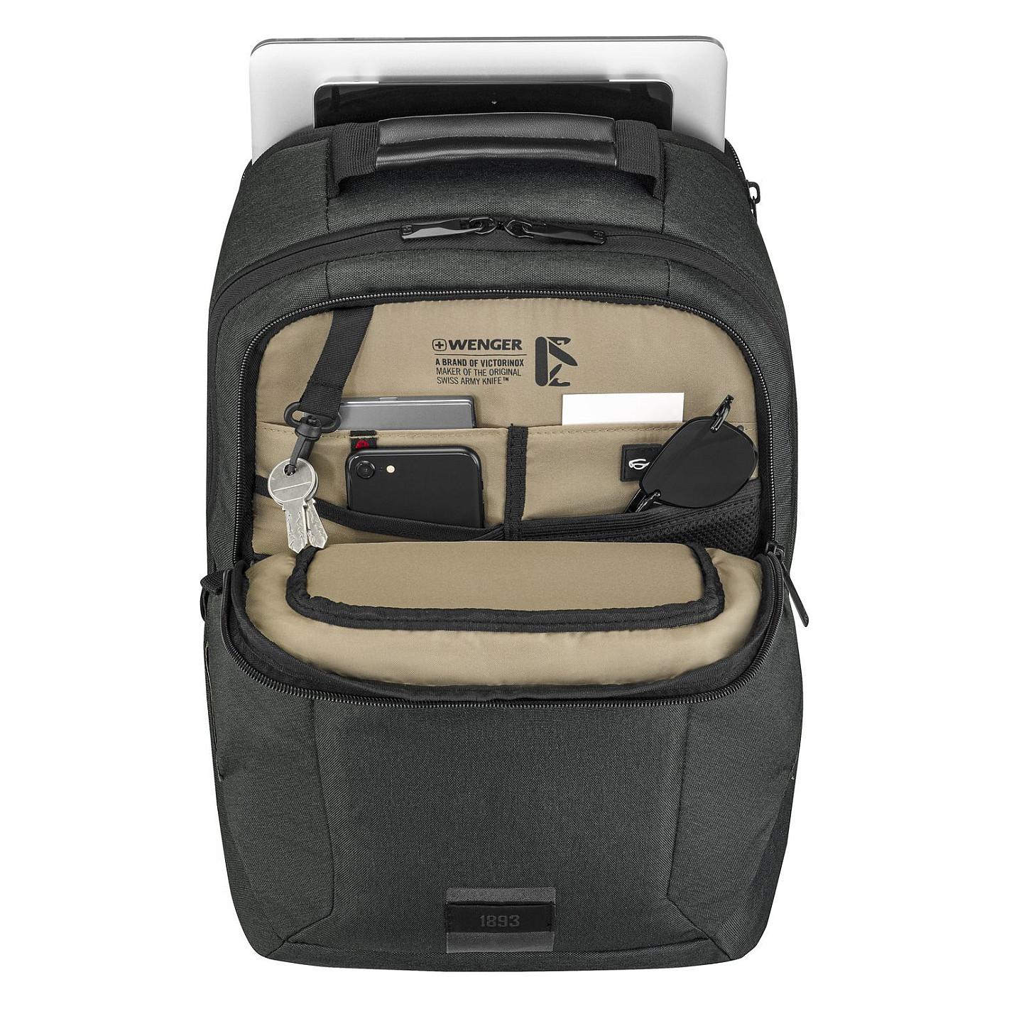 WENGER MX ECO Professional 40,64cm 16Zoll Laptop Backpack with 25,4cm 10Zoll Tabletpocket Charcoal