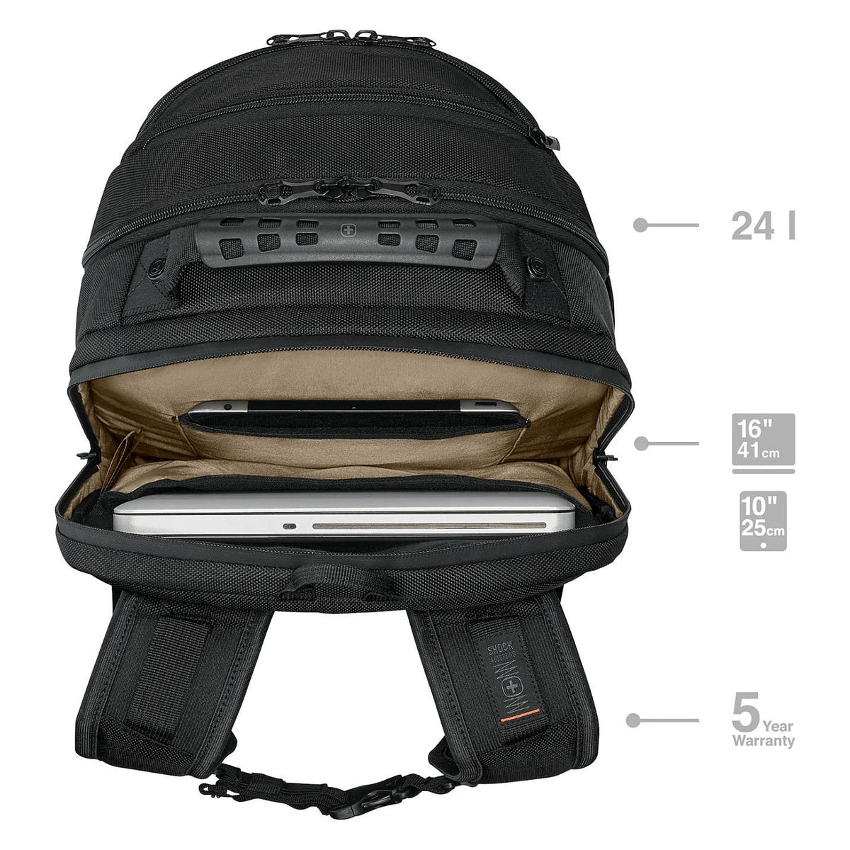 WENGER Legacy Black Series 40,64cm 16Zoll Laptop Backpack Black