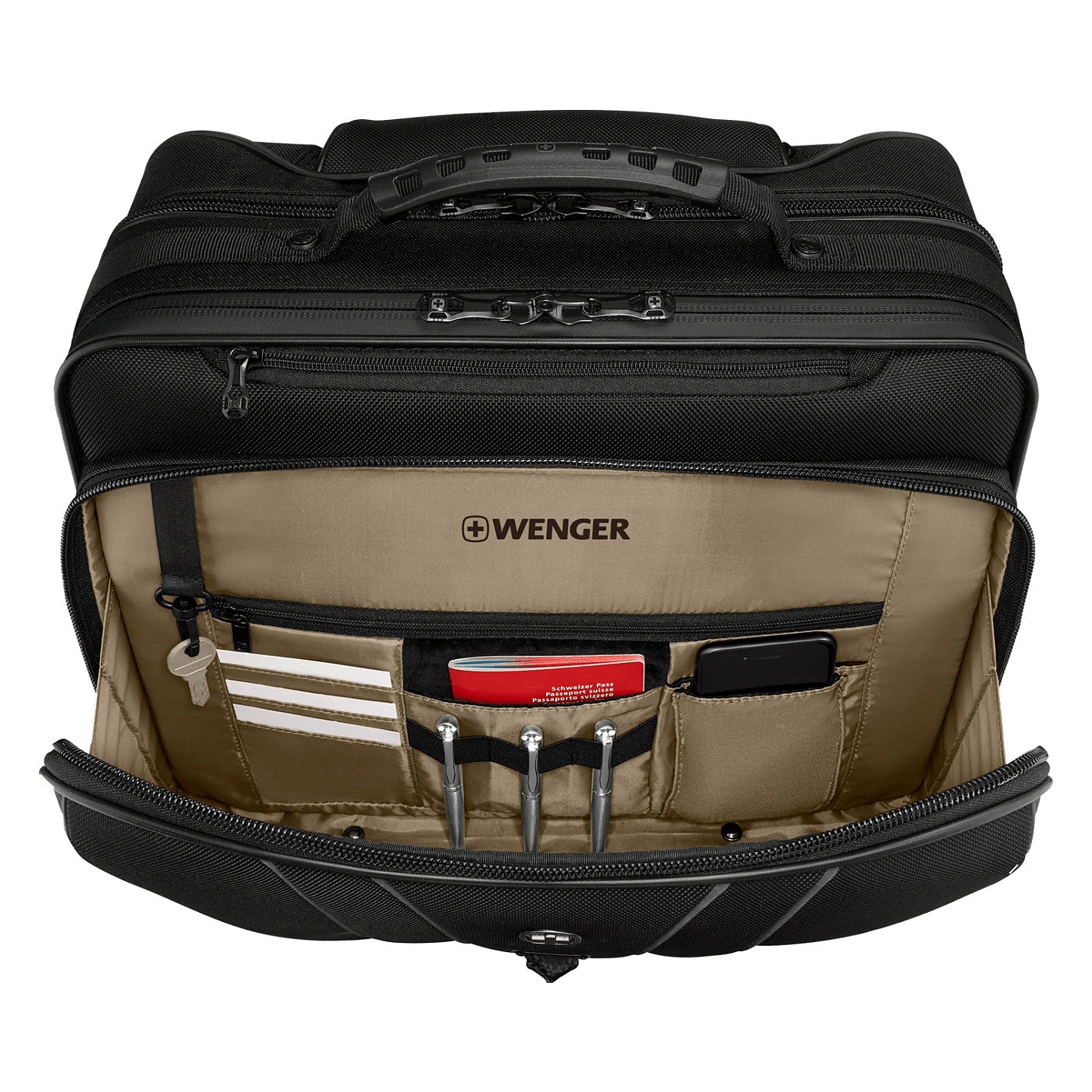 WENGER Legacy Black Series 39,62cm 15,6Zoll Wheeled Laptop Case w Tablet Pocket Black