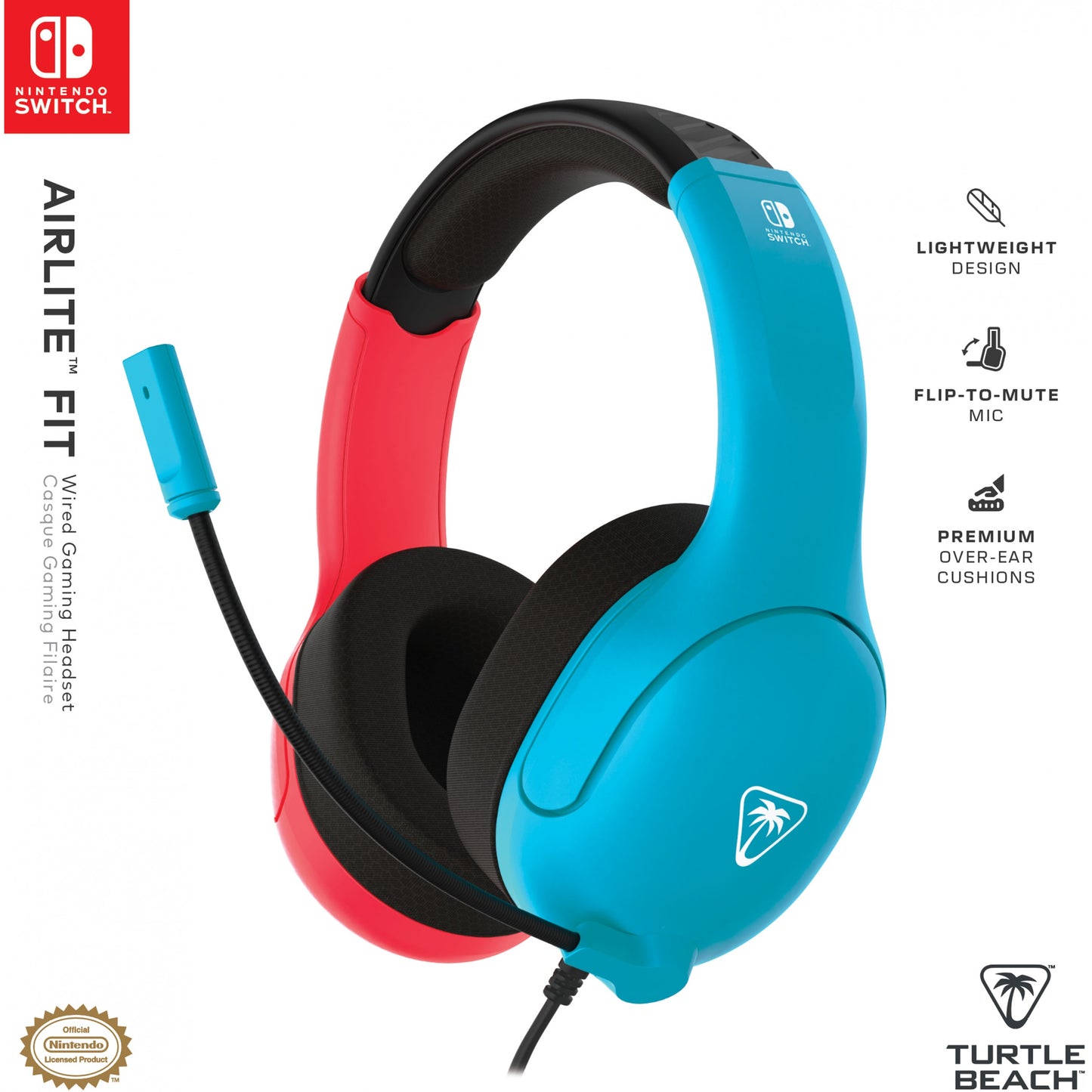 Turtle Beach Airlite Fit Headset NS Neon Blue & Red