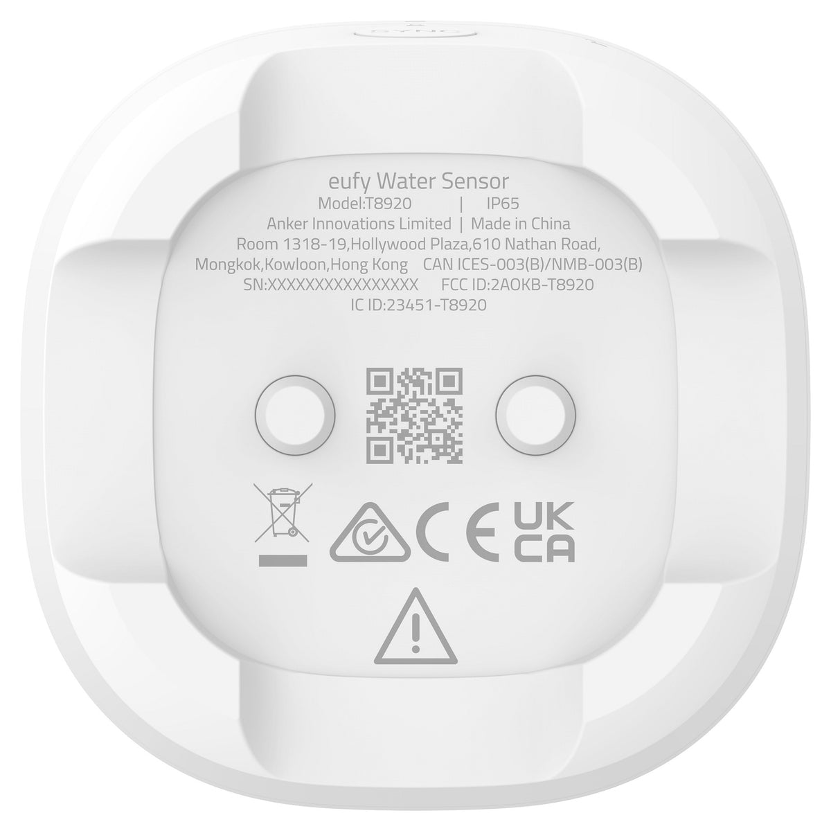 Eufy - Alarmflut- und Frostsensor - kabellos - Wi-Fi - wei