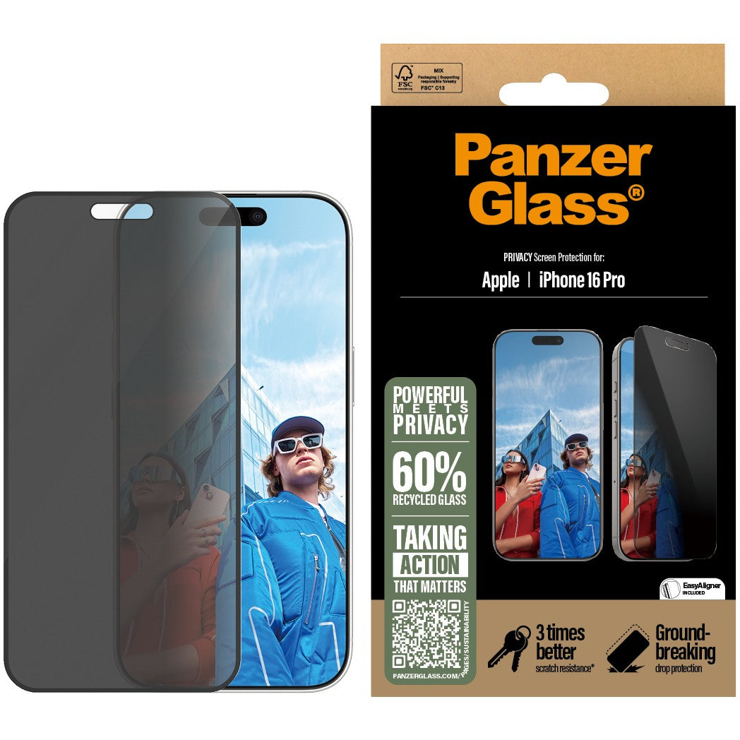 PanzerGlass Privacy iPhone 16 Pro UWF