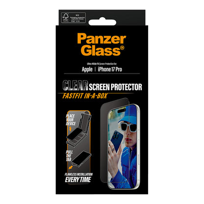 PanzerGlass Schutzglas black Frame iPhone 17 Pro UWF Fastfit