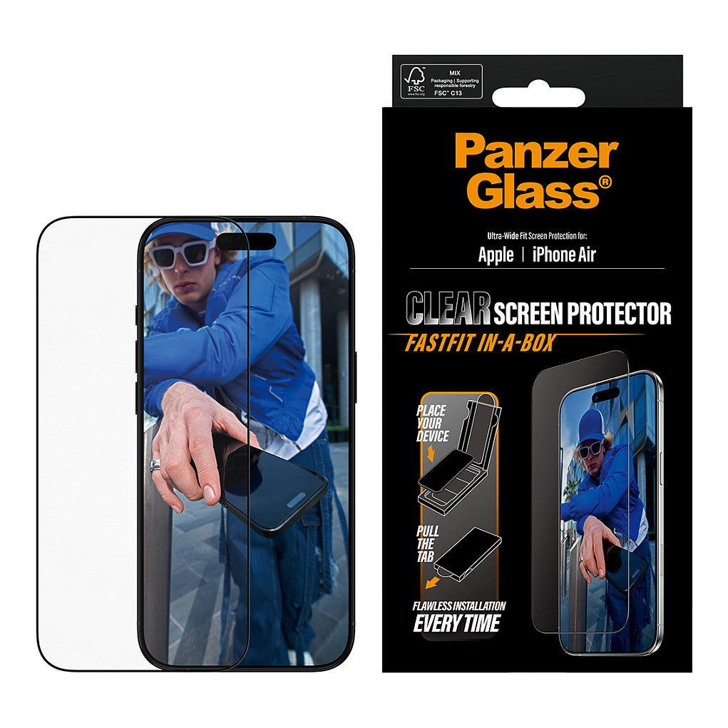 PanzerGlass Schutzglas black Frame iPhone Air UWF Fastfit