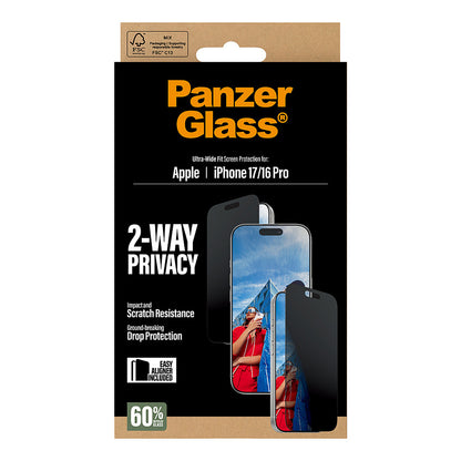 PanzerGlass 2-Way Privacy Schutzglas iPhone 17/16 Pro UWF