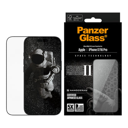 PanzerGlass Ceramic II Schutzglas iPhone 17/16 Pro UWF