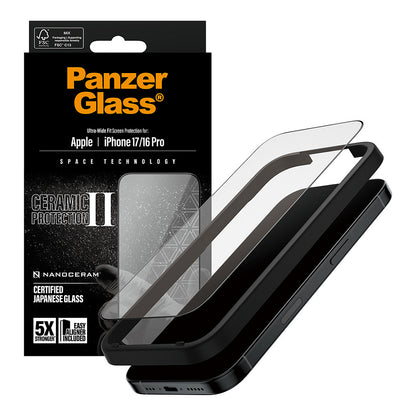 PanzerGlass Ceramic II Schutzglas iPhone 17/16 Pro UWF