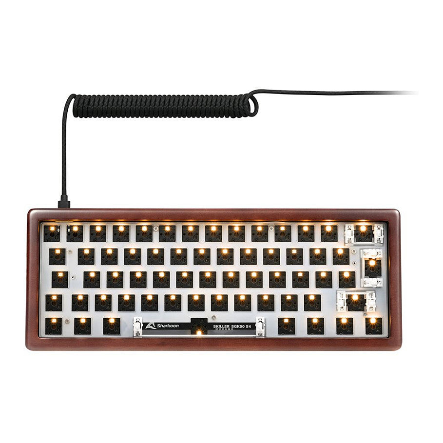 Sharkoon Gaming Tastatur Skiller SGK50S4 Gen2 Wood barebone