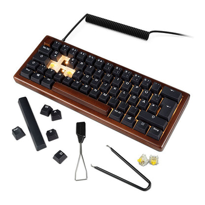 Sharkoon Gaming Tastatur Skiller SGK50S4 Gen2 Wood schwarz