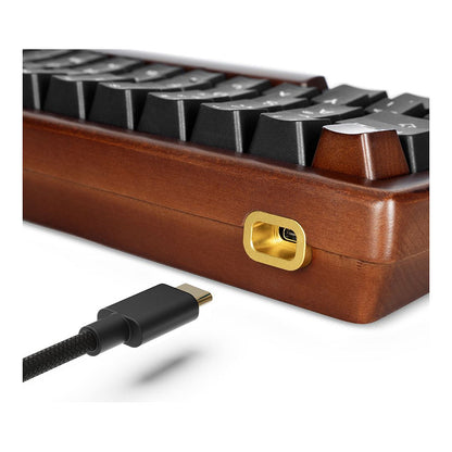 Sharkoon Gaming Tastatur Skiller SGK50S4 Gen2 Wood schwarz