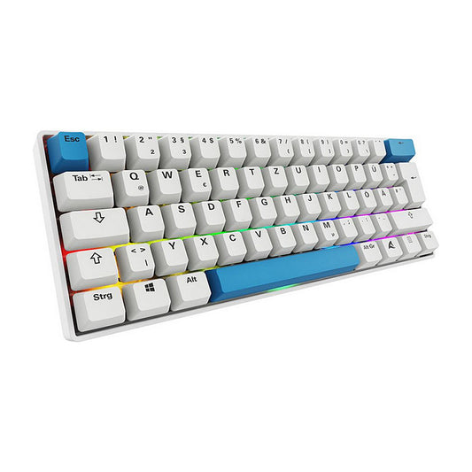 Sharkoon Gaming Tastatur Skiller SGK50S4 Gen2 PBT wei-gel DE