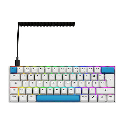 Sharkoon Gaming Tastatur Skiller SGK50S4 Gen2 PBT wei-gel DE