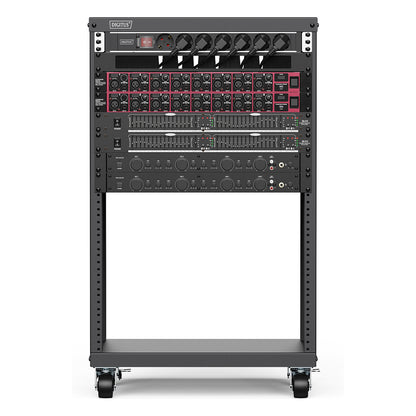 Universal 19-Zoll Equipment Rack mit Rollen, 16HE