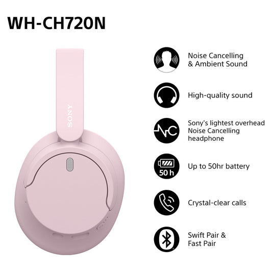 Sony WH-CH720NP Headphones pink
