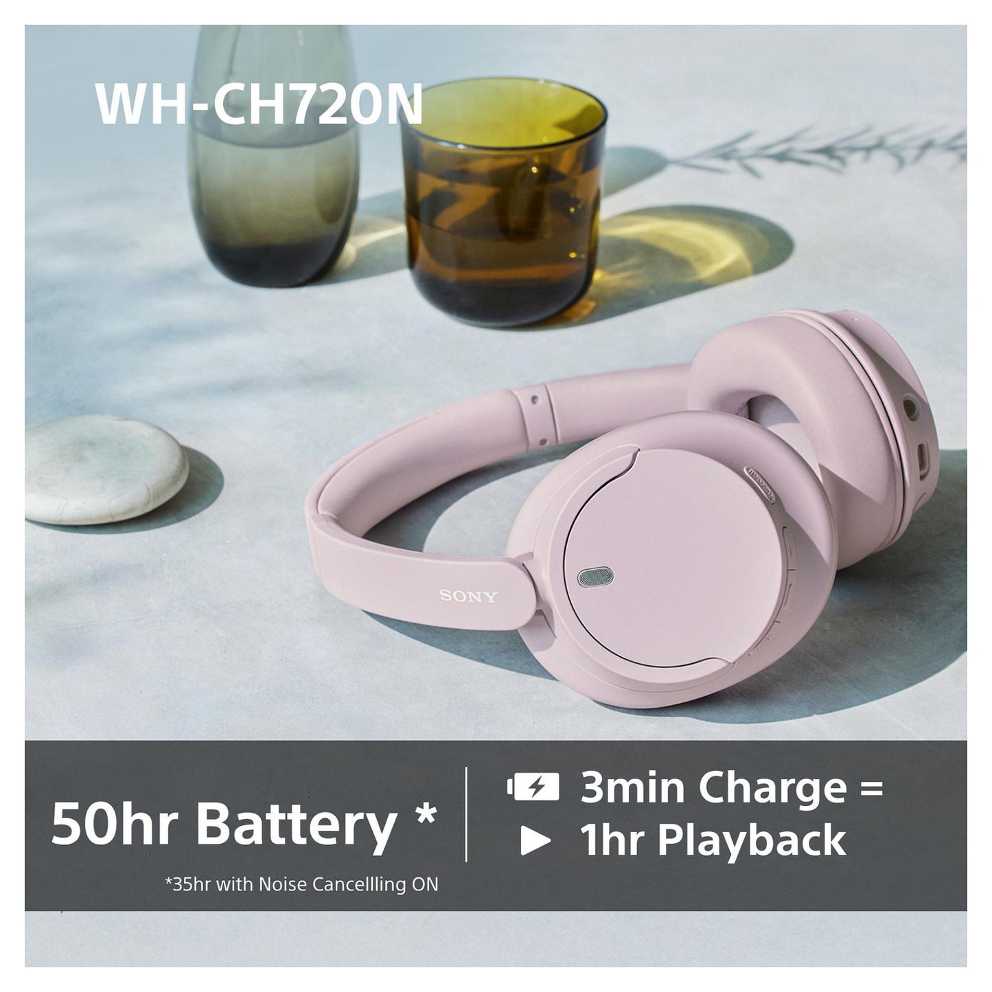 Sony WH-CH720NP Headphones pink