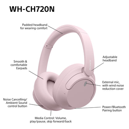 Sony WH-CH720NP Headphones pink
