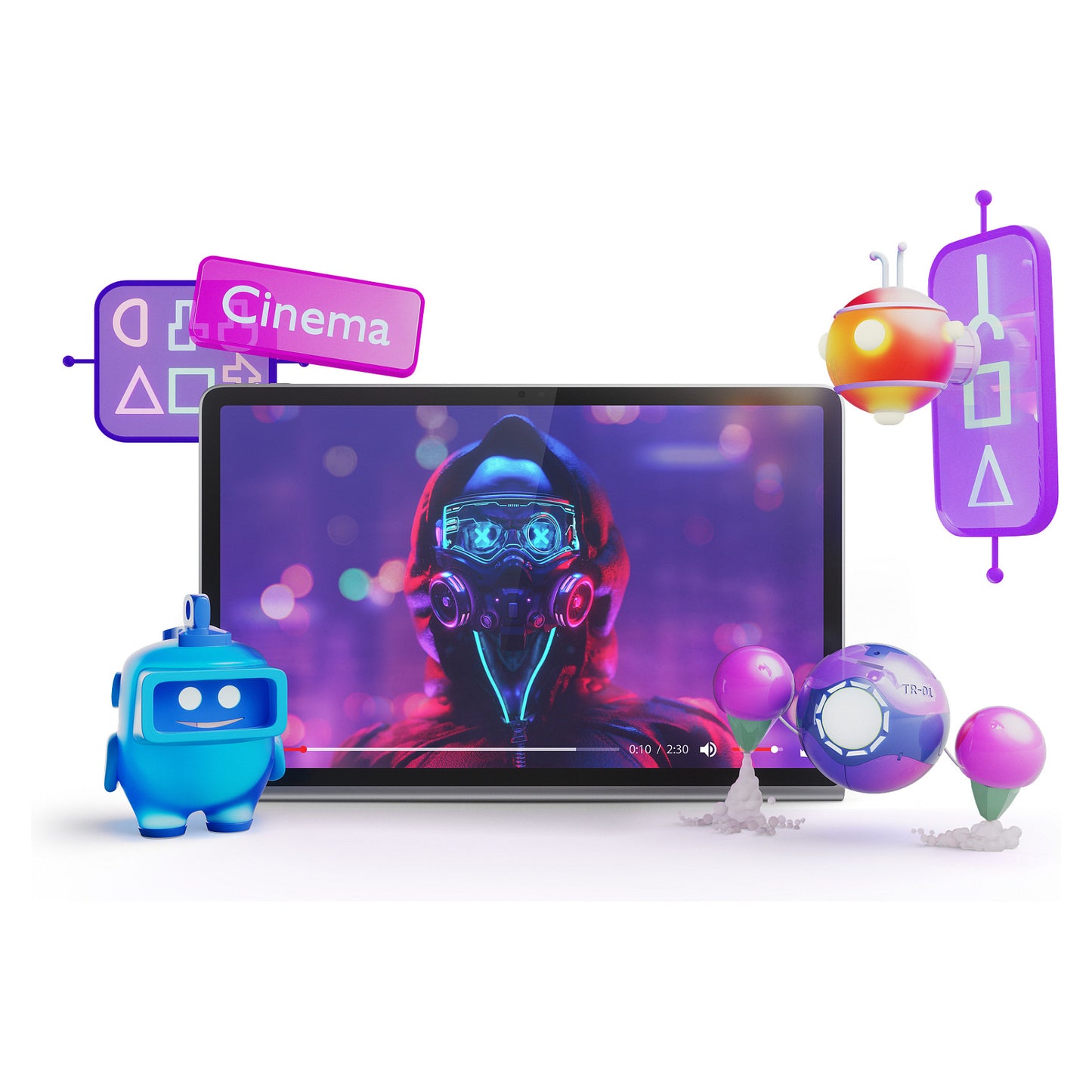 Lenovo Tab Plus inkl Sleeve 8GB 128GB luna grey