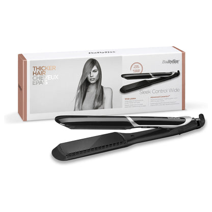 BaByliss ST397E Sleek Control Wide Glätteisen mit Ionen-Technologie