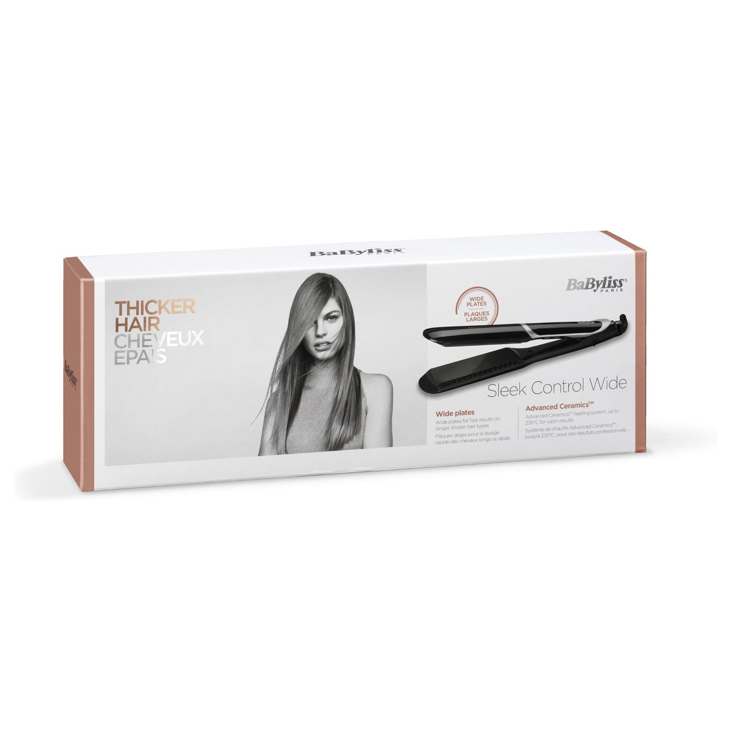 BaByliss ST397E Sleek Control Wide Glätteisen mit Ionen-Technologie