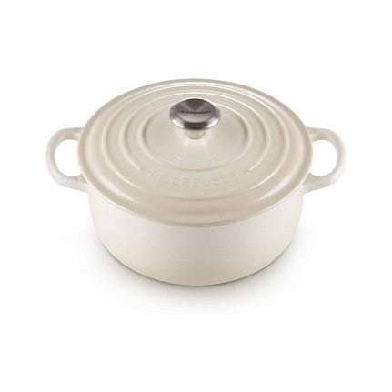Le Creuset Signature Roaster round 20cm meringue (21177207164430)