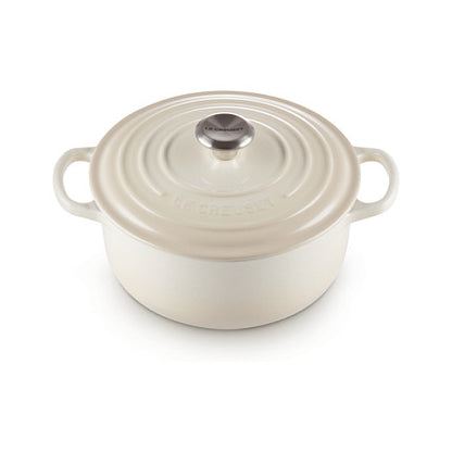 Le Creuset Signature Roaster round 20cm meringue (21177207164430)