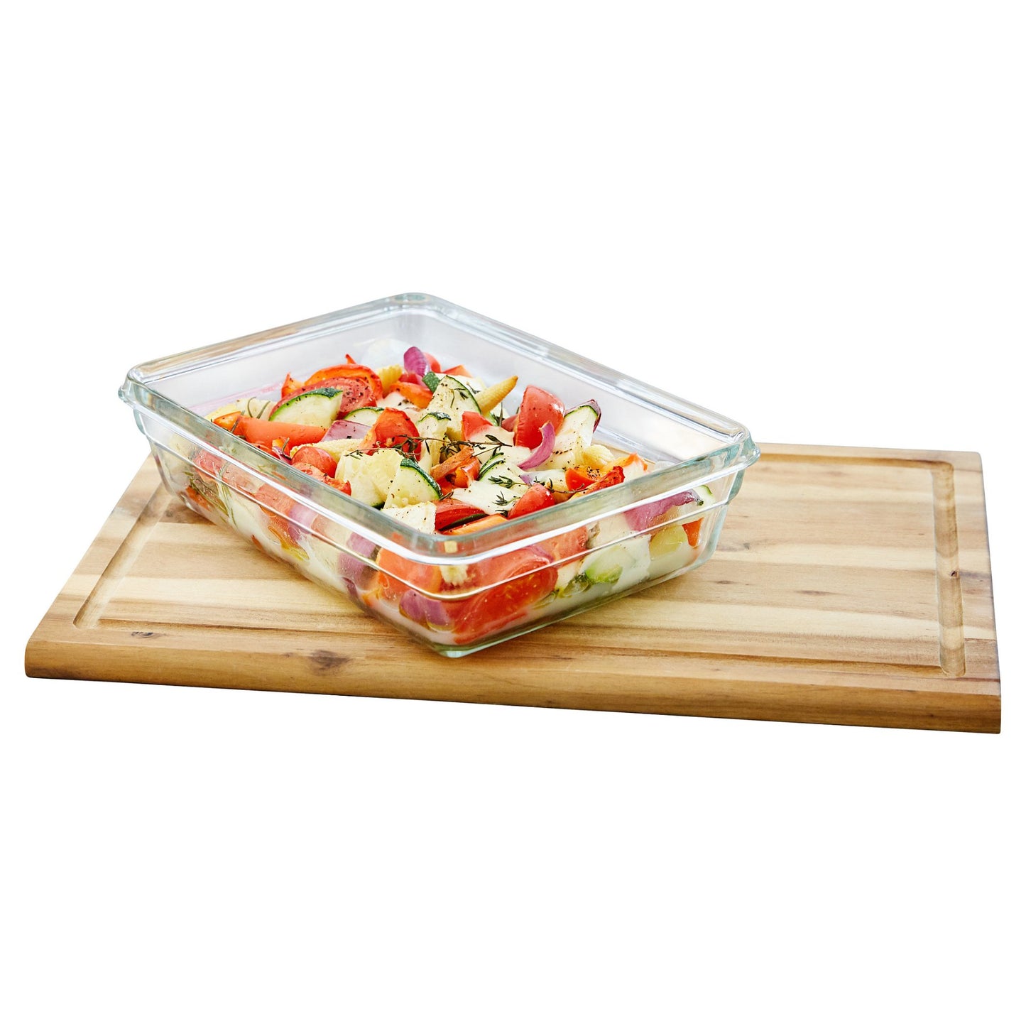 Emsa N10511 Clip & Close Glas Frischhaltedosen-Set 3-teilig Transparent/Rot