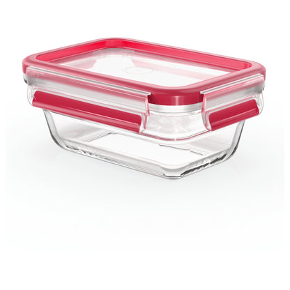 Emsa N10405 Clip & Close Glas Frischhaltedose 0.45 L Transparent/Rot