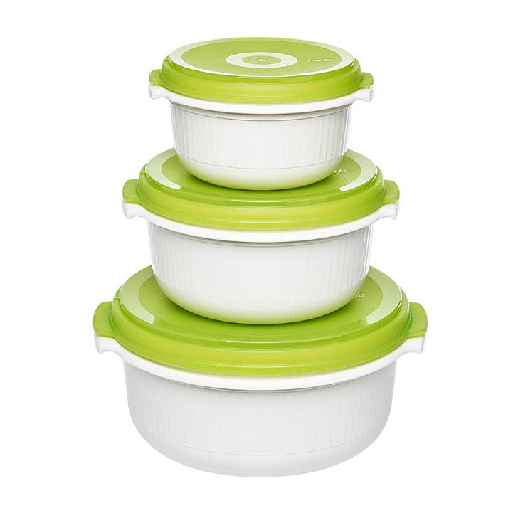 Emsa 509741 Micro Family 3er Pack 0.5 / 1.0 / 1.5 L wei /hellgrn