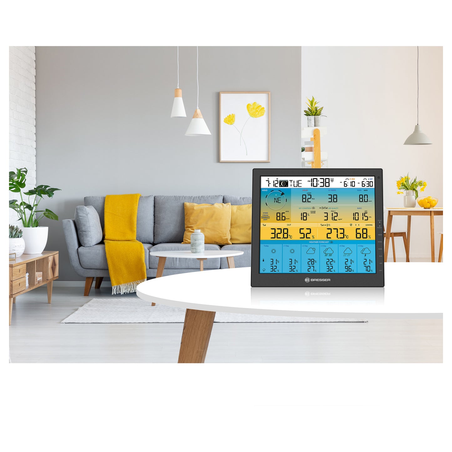 Bresser Wetter Center 7-in-1 solar 6-Tage 4cast Pro SF