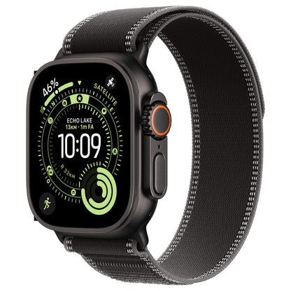 Apple Watch Ultra 3 Titanium Cellular 49mm Schwarz (Trail Loop schwarz/kohlegrau) M/L