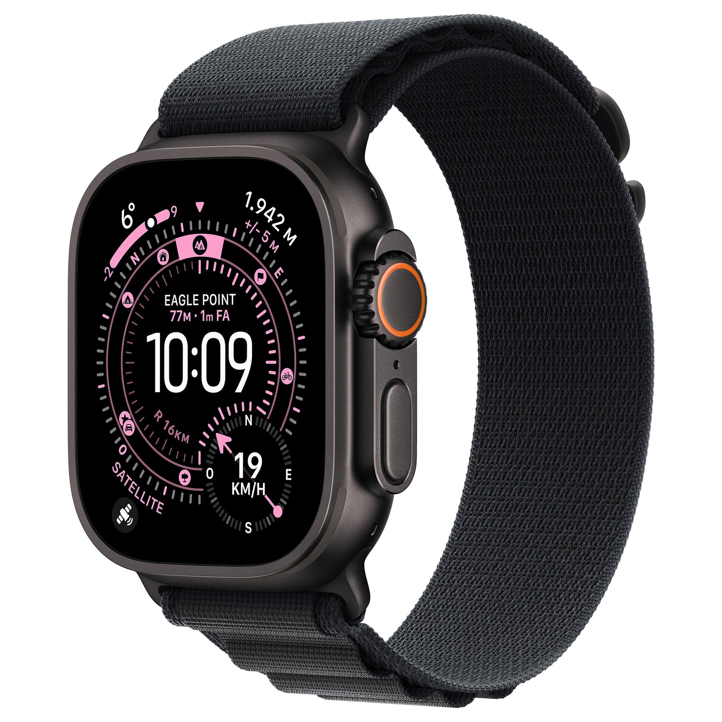 Apple Watch Ultra 3 Titanium Cellular 49mm Schwarz (Alpine Loop schwarz) Large