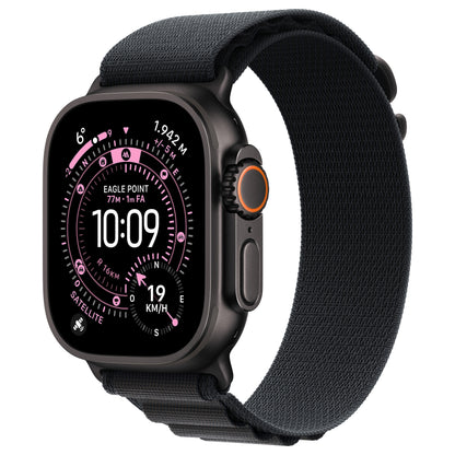 Apple Watch Ultra 3 Titanium Cellular 49mm Schwarz (Alpine Loop schwarz) Large