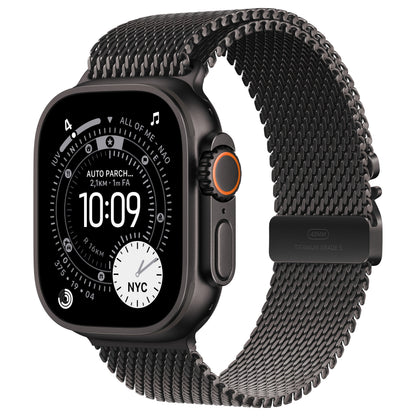 Apple Watch Ultra 3 Titanium Cellular 49mm Schwarz (Milanaise Titan schwarz) Large