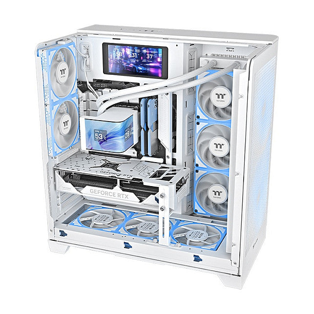 K Thermaltake MAGCurve 360 Ultra Snow All-In-One Liquid Cooler System ARGB Fan