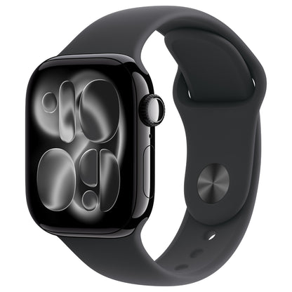 Apple Watch S11 Aluminium 42mm Diamantschwarz (Sportarmband schwarz) S/M