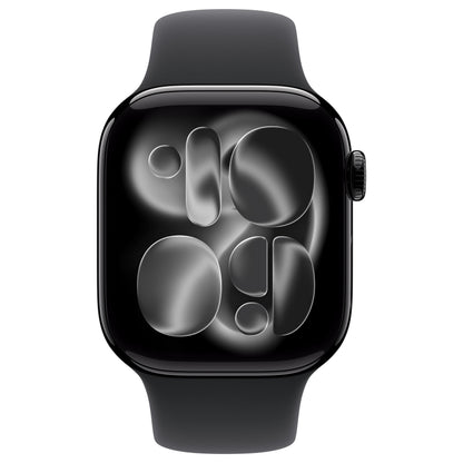 Apple Watch S11 Aluminium 42mm Diamantschwarz (Sportarmband schwarz) M/L