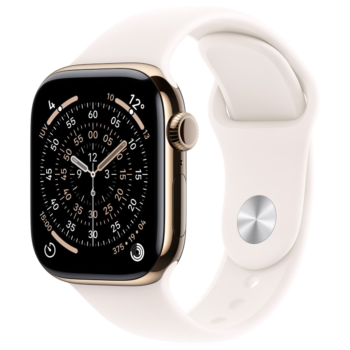 Apple Watch S11 Titan Gold Cellular 42mm (Sportarmband blassrosa) S/M