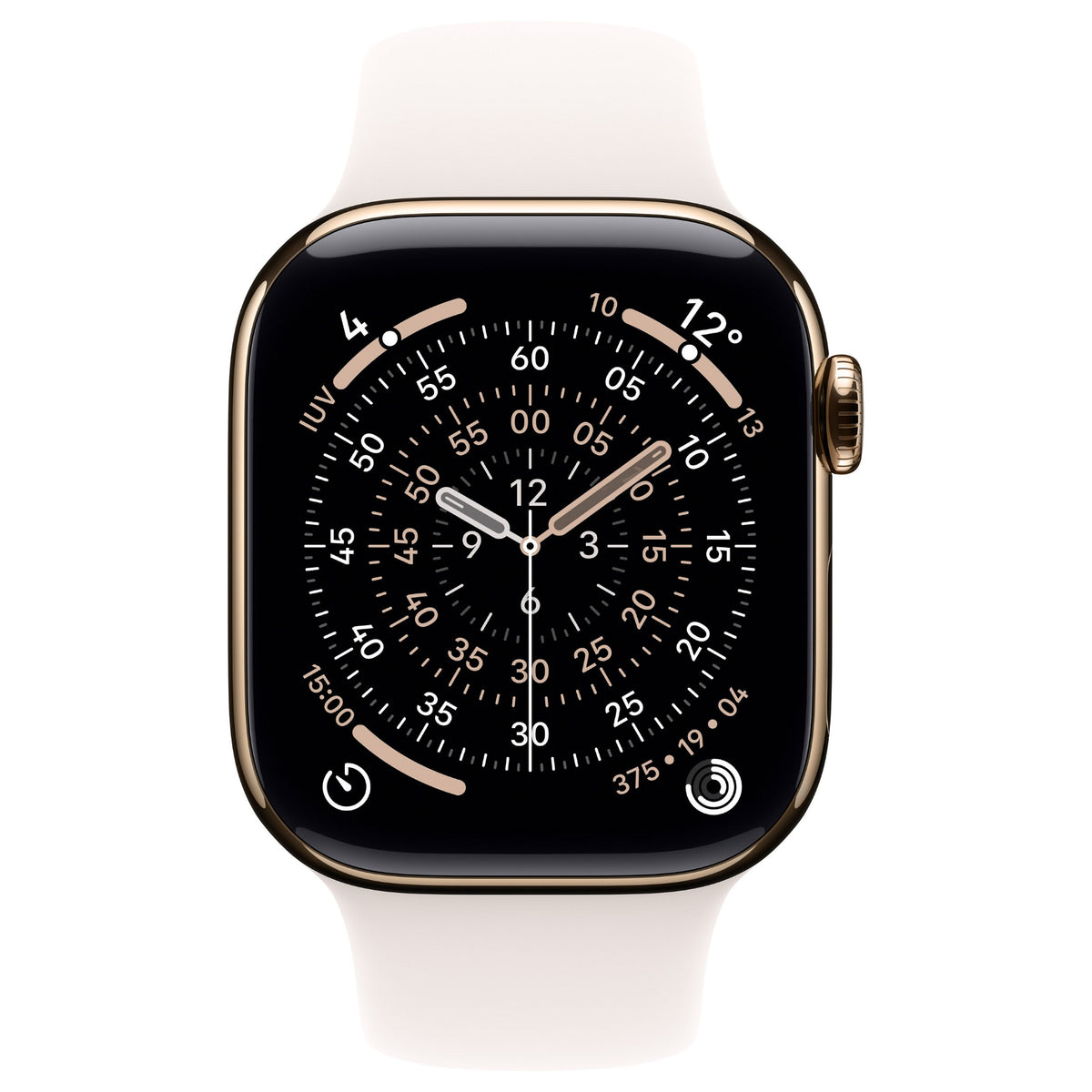 Apple Watch S11 Titan Gold Cellular 42mm (Sportarmband blassrosa) S/M